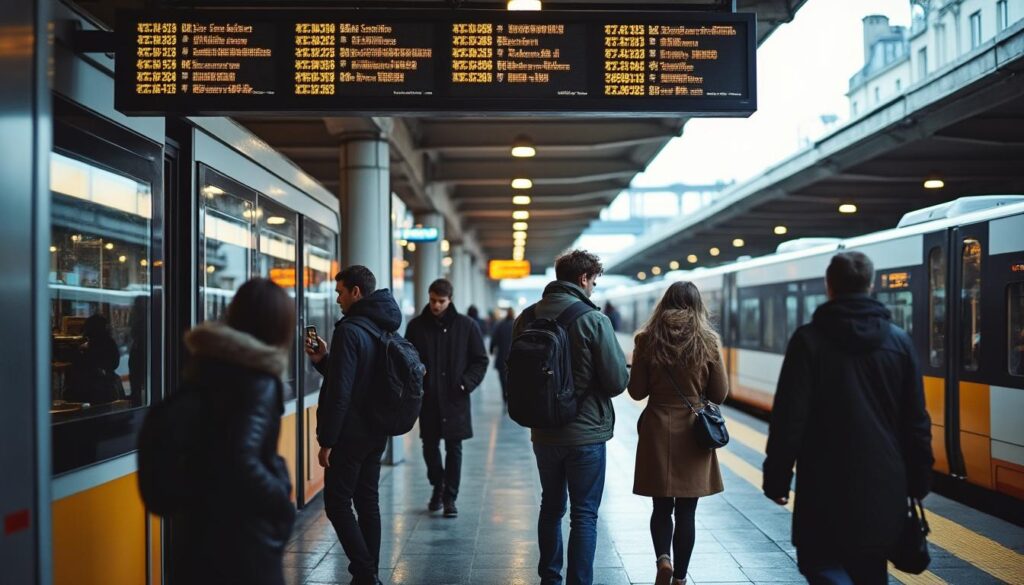 Quels sont les horaires de la navette à la gare et quelles liaisons sont disponibles ?