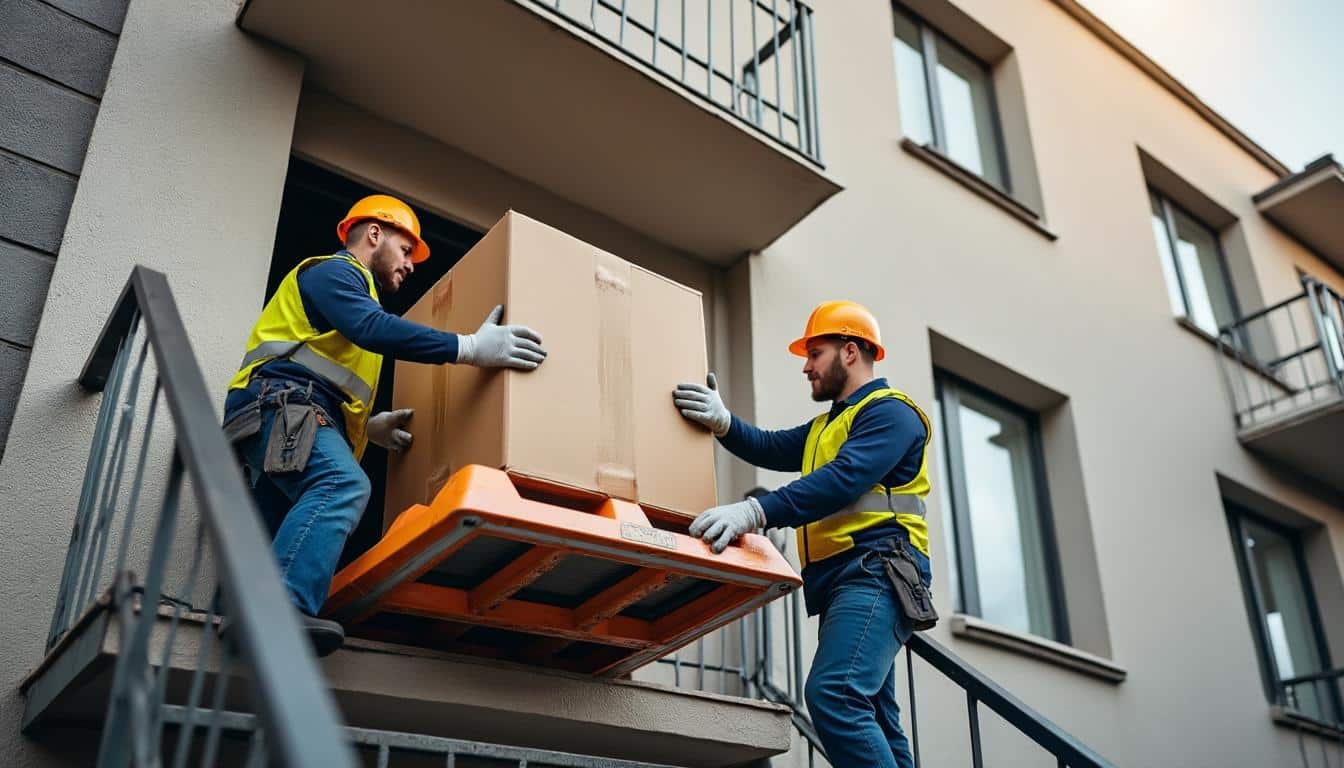 Sécurité du transport d’un déménagement avec monte-charges à l’étage