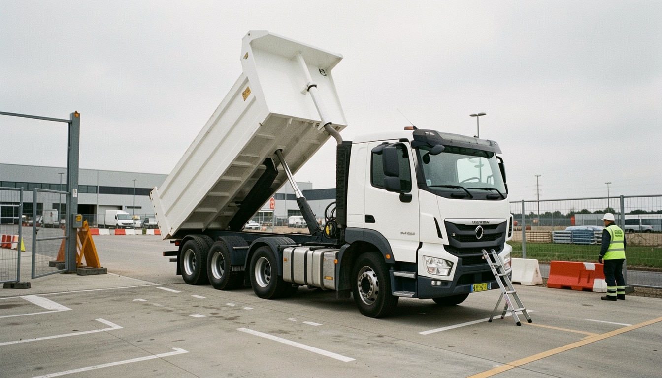 Hauteur d’un camion benne : dimensions et accès